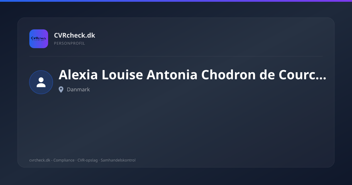 Visitkort: Alexia Louise Antonia Chodron de Courcel ép. Ferroud, person-info