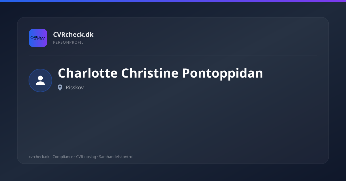 Visitkort: Charlotte Christine Pontoppidan, Risskov, person-info