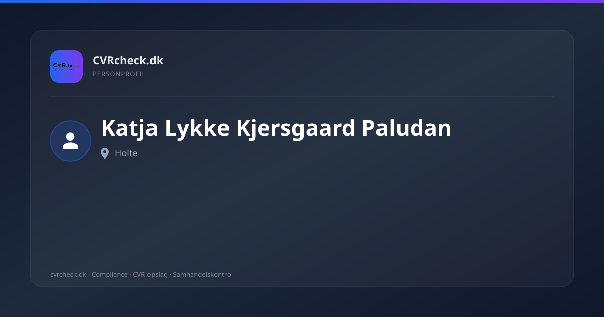 Visitkort: Katja Lykke Kjersgaard Paludan, Holte, person-info