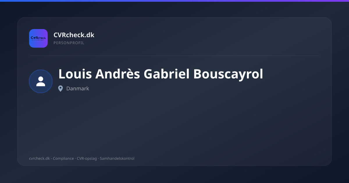 Visitkort: Louis Andrès Gabriel Bouscayrol, person-info