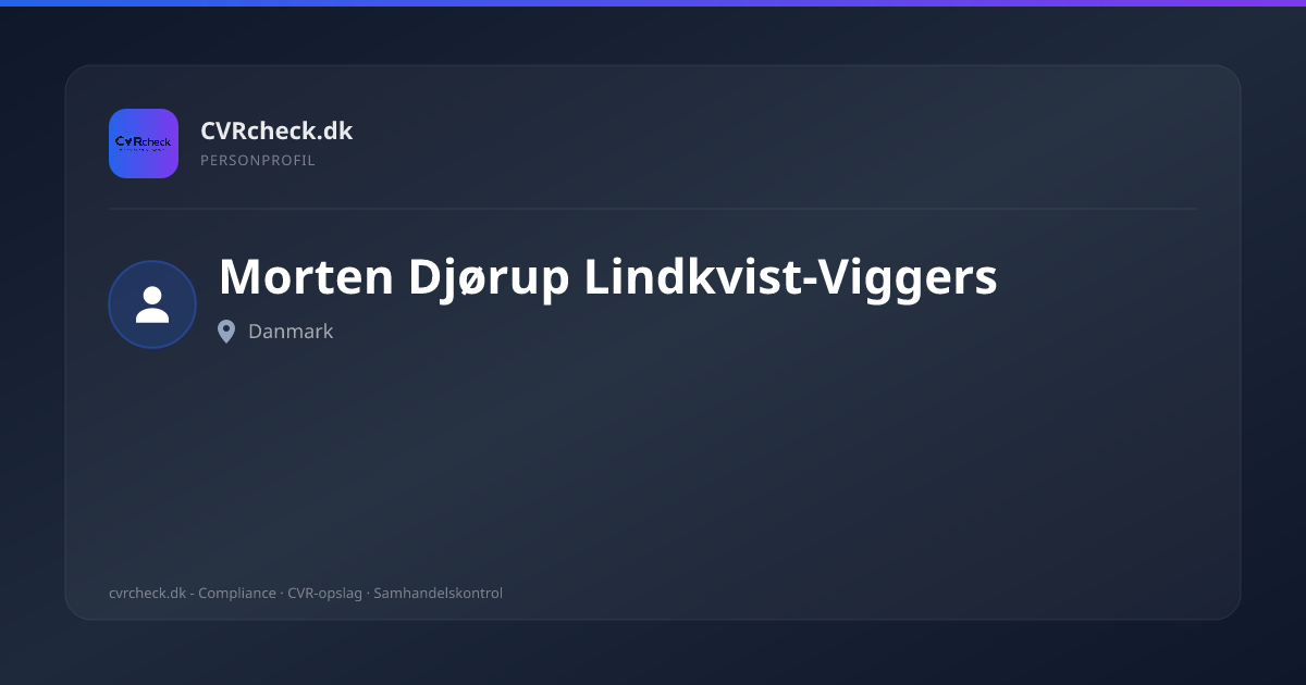 Visitkort: Morten Djørup Lindkvist-Viggers, person-info
