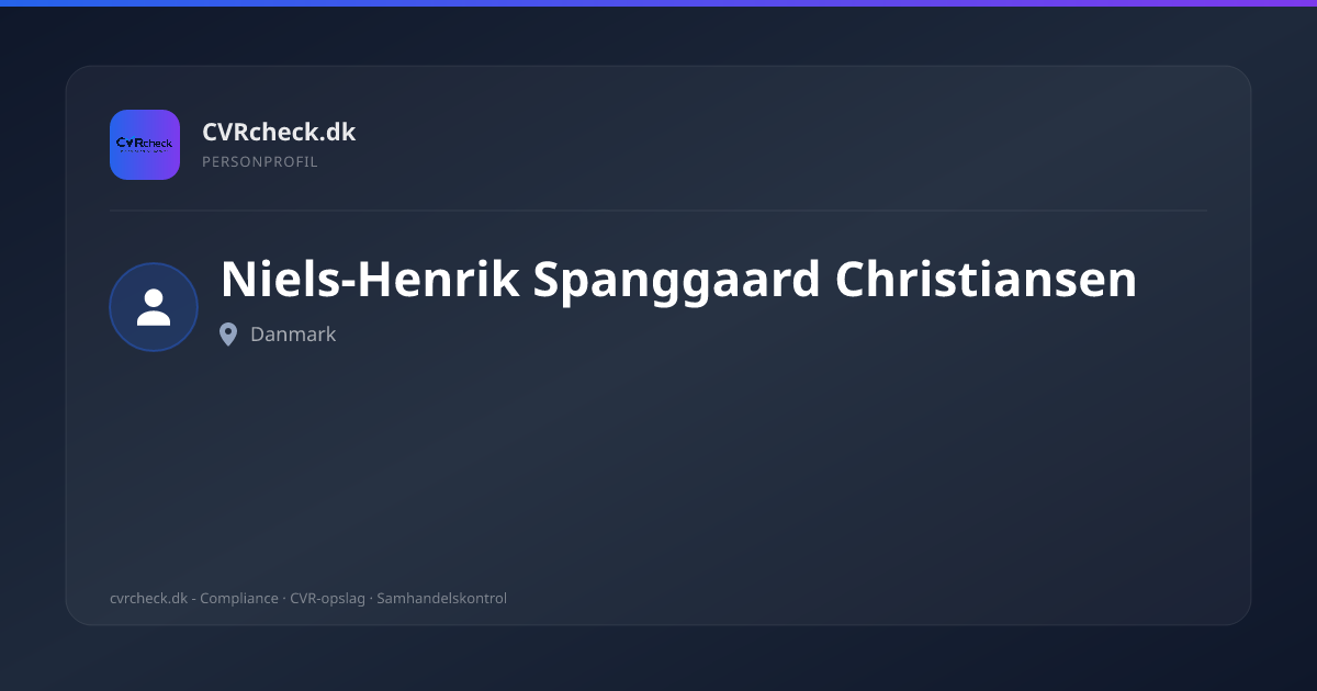 Visitkort: Niels-Henrik Spanggaard Christiansen, person-info
