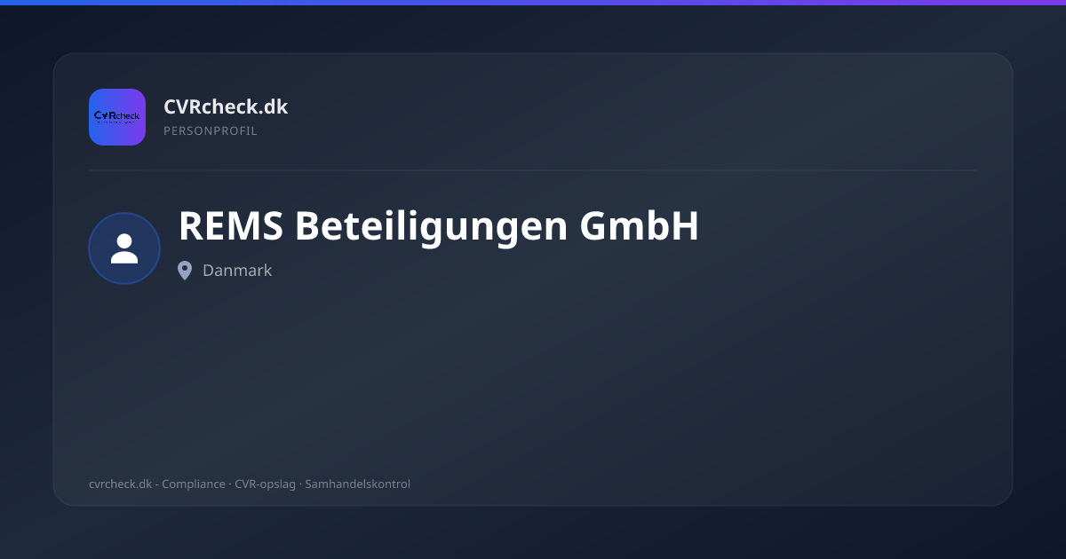 Visitkort: REMS Beteiligungen GmbH, person-info