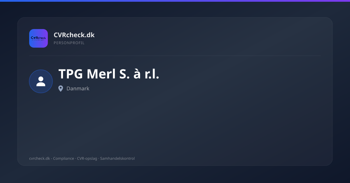 Visitkort: TPG Merl S. à r.l., person-info